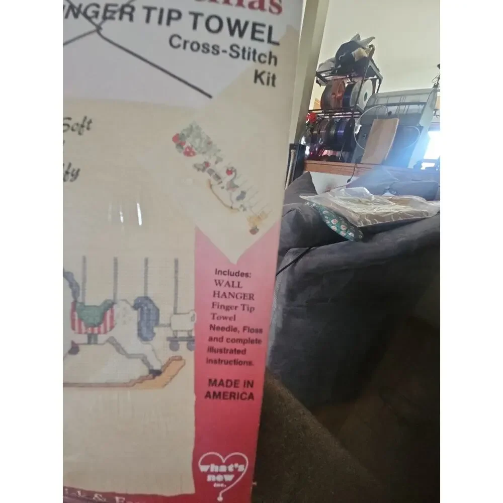 Country Christmas Cross Stitch Kit Finger Tip Towel Quick And Easy Kit New
